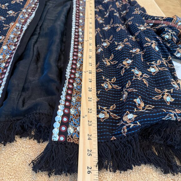 NWT Free People Rays of Light Jacket, Midnight Combo, size L - Picture 7 of 14